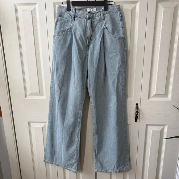 Free People We The Free Luca Super Slouch Wide Leg Trouser Jeans Women’s Size 27 - Picture 3 of 11